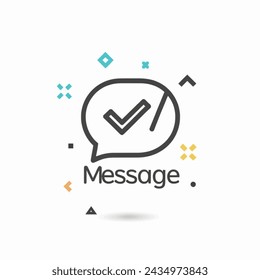 Message icon Vector illustration isolated on white background