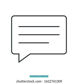 Message icon vector illustration logo template for many purpose. Isolated on white background.