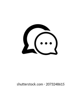 plantilla de logotipo de ilustración de vector de icono de mensaje para muchos fines. Aislado sobre fondo blanco.