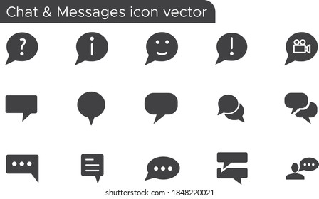 message icon vector  illustration set