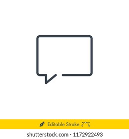 Message Icon / Vector - In Line / Stroke Design