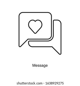 Message icon vector on white background. Black icon illustration