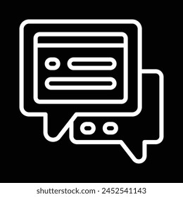 message icon vector outline design
