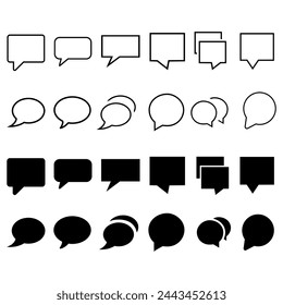 Message icon vector set. Chat illustration sign collection. Forum symbol. Communication logo.