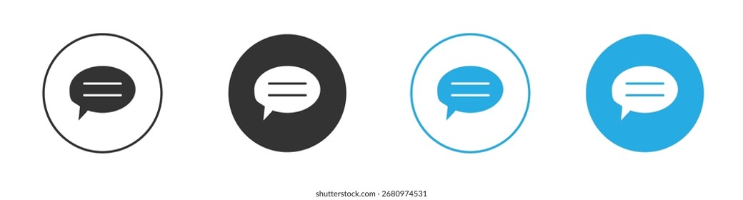 Message icon vector style flat trendy collection.