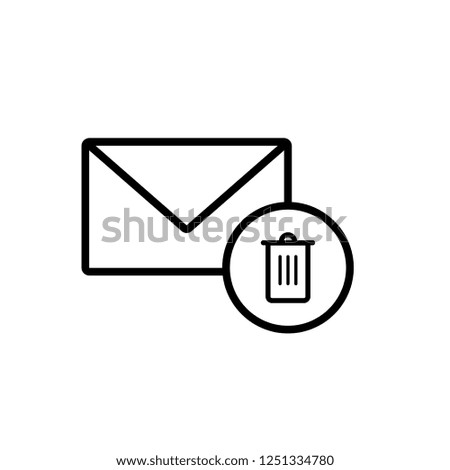 Message Icon Vector Template. Envelope Sign and Symbol Illustration. UI on Line Art Style. EPS 10.