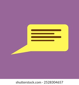 message icon yellow color violet background