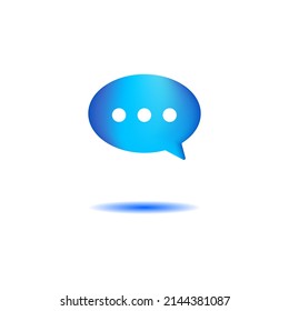Message icon.Button illustration 3D design.Premium vector.