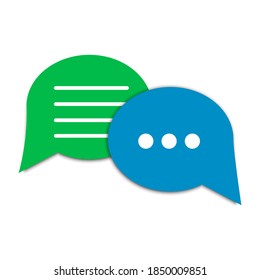 Message icons in abstract style.Text message. Speech bubble tag. Communication icon set. Chat messenger set icon.