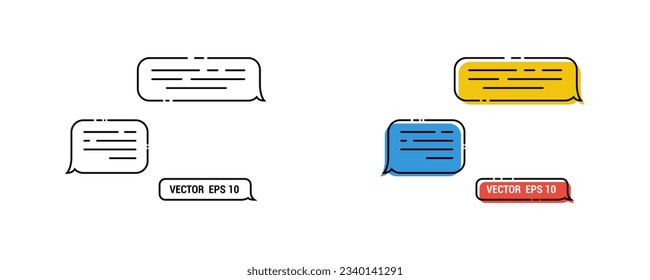 Message icons. Dialog. Speech Bubbles in modern design. Chat icons. Chatting window. Vector illustration