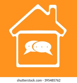 message icons and house 