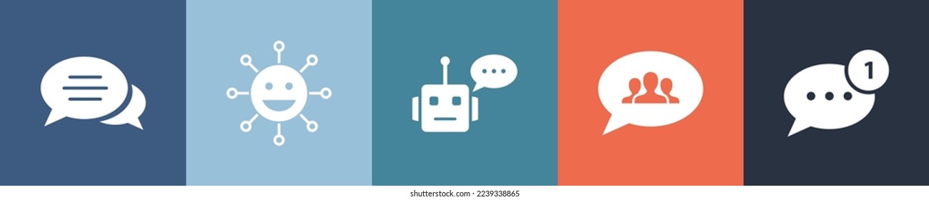 message icons Infographic design template. Creative concept with 5 options