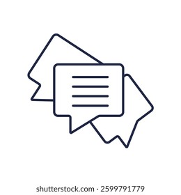 message icons isolated on White Background. Flat style design