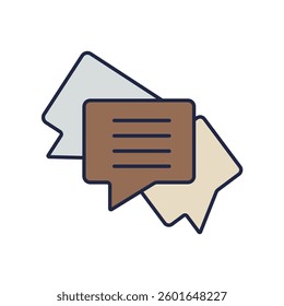 message icons isolated on White Background. Flat style design