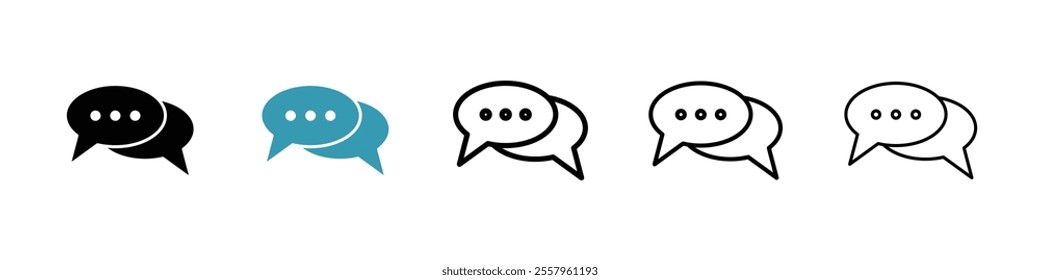 Message icons pack in black and blue.