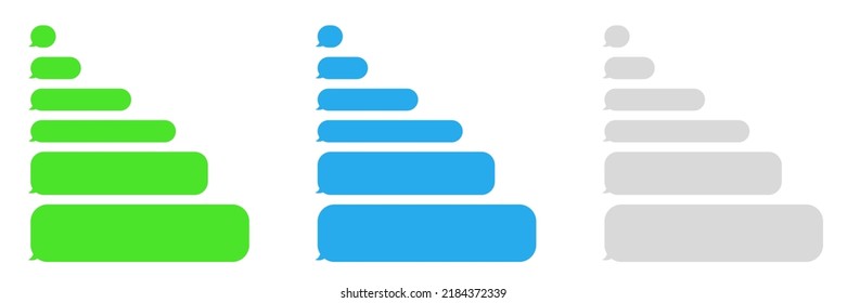 Message icons set. Chat notifications. Speech bubbles. The concept of sms and online communication. Vector illustration