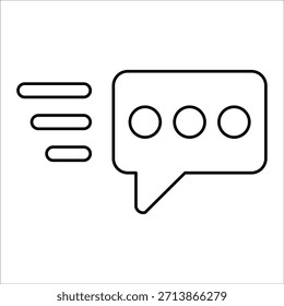message icons. simple line vector illustration