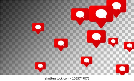 Message Icons. Social Media Marketing. 