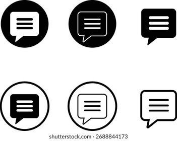  ícones de mensagem Ícones de documento em estoque definir vetor para web e imprimir inclui símbolos de arquivo, página e texto em um design de cartão brilhante para negócios e escritório