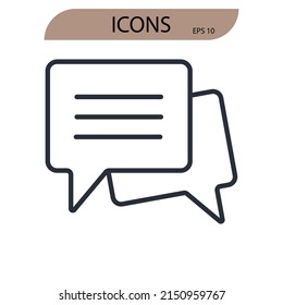 message icons  symbol vector elements for infographic web