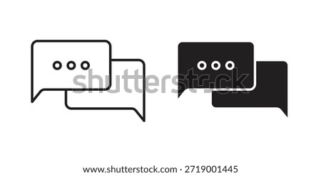 Message icons, vector symbols. filled flat sign
