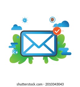 message illustration. Flat vector icon. can use for, icon design element,ui, web, mobile app.