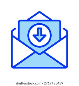 Message Inbox Line Icon, Outline Symbol for Email Receipt, Notification Center, Letter Storage, Communication Hub, and Digital Mail. Vector Sign Icon.