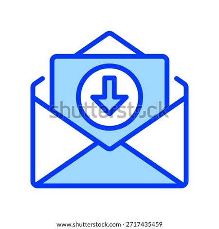 Message Inbox Line Icon, Outline Symbol for Email Receipt, Notification Center, Letter Storage, Communication Hub, and Digital Mail. Vector Sign Icon.