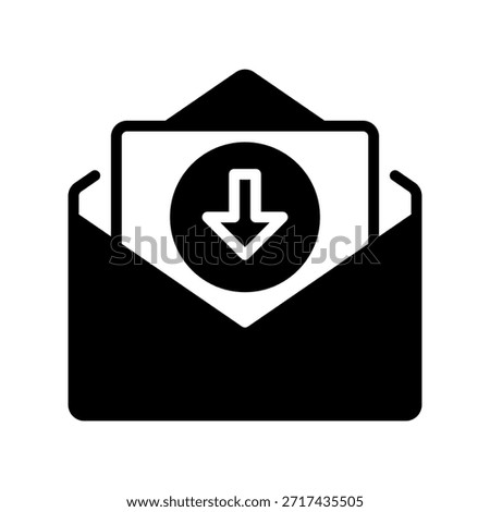 Message Inbox Line Icon, Outline Symbol for Email Receipt, Notification Center, Letter Storage, Communication Hub, and Digital Mail. Vector Sign Icon.