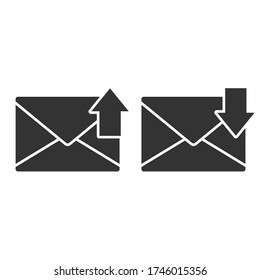Message incoming and outgoing icon vector