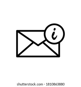 Message and information line icon. Design template vector