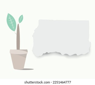 Message label paper with leaves can add text.