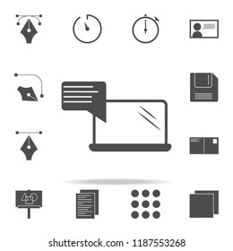message in the laptop icon. web icons universal set for web and mobile