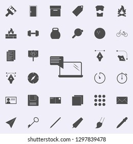 message in the laptop icon. web icons universal set for web and mobile