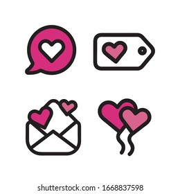message, letter, and anything about love icon