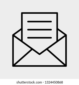 Message letter concept line icon. Simple element illustration. Message letter concept outline symbol design. Can be used for web and mobile UI/UX . Modern vector style
