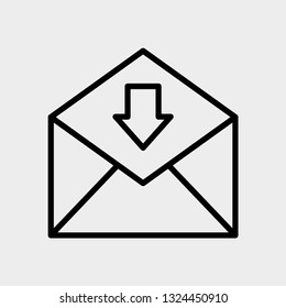 Message letter concept line icon. Simple element illustration. Message letter concept outline symbol design. Can be used for web and mobile UI/UX . Modern vector style