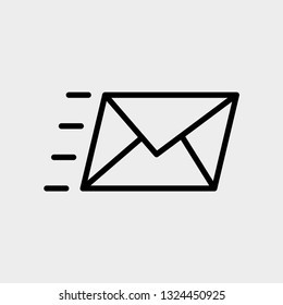 Message letter concept line icon. Simple element illustration. Message letter concept outline symbol design. Can be used for web and mobile UI/UX . Modern vector style