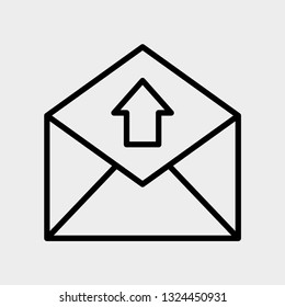 Message letter concept line icon. Simple element illustration. Message letter concept outline symbol design. Can be used for web and mobile UI/UX . Modern vector style