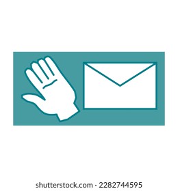 Message letter and important notification sign, vector illustration isolated on background. Banner with email notice, You've got message for mailbox symbol.