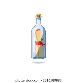 Cartas de mensaje en una botella de vidrio