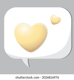 message with like, yellow heart, message of love, correspondence