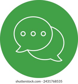 Message Line Circle Icon design 