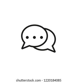 Message line icon. Chat, conversation, talk. Dialog concept. Can be used for topics like messenger, communication, interaction