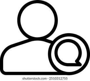 Vector de ilustración de icono de línea de mensaje