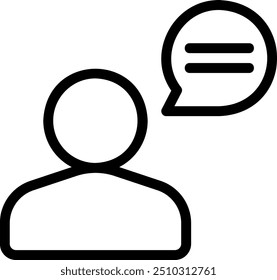 Vector de ilustración de icono de línea de mensaje