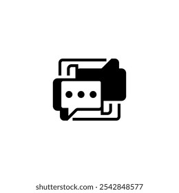 Ícone da linha de mensagem. sinal de estilo linear para conceito móvel e web design. Ícone de vetor de contorno.