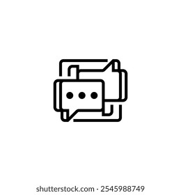 Message line icon. linear style sign for mobile concept and web design. Outline vector icon.