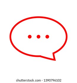 Message line icon, outline icon style, linear pictogram icon.