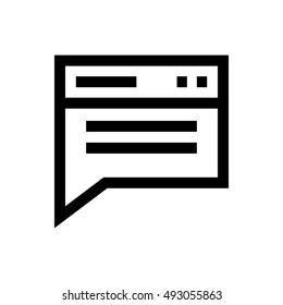 Message line icon. Pixel perfect fully editable vector icon suitable for websites, info graphics and print media.